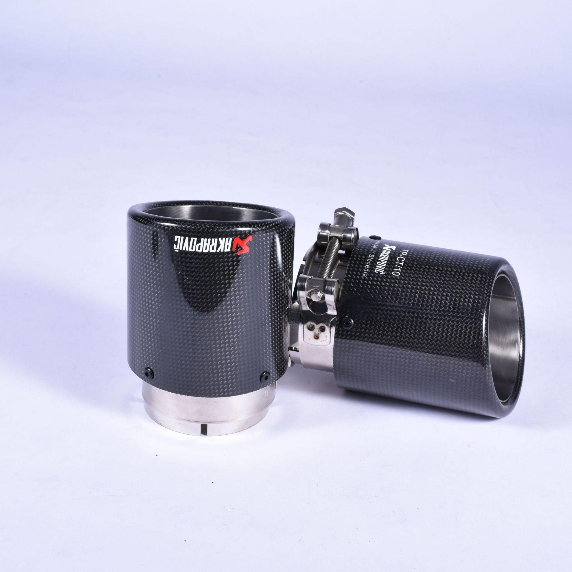Universal Single Inlet and Outlet Carbon Fiber Exhaust Tip