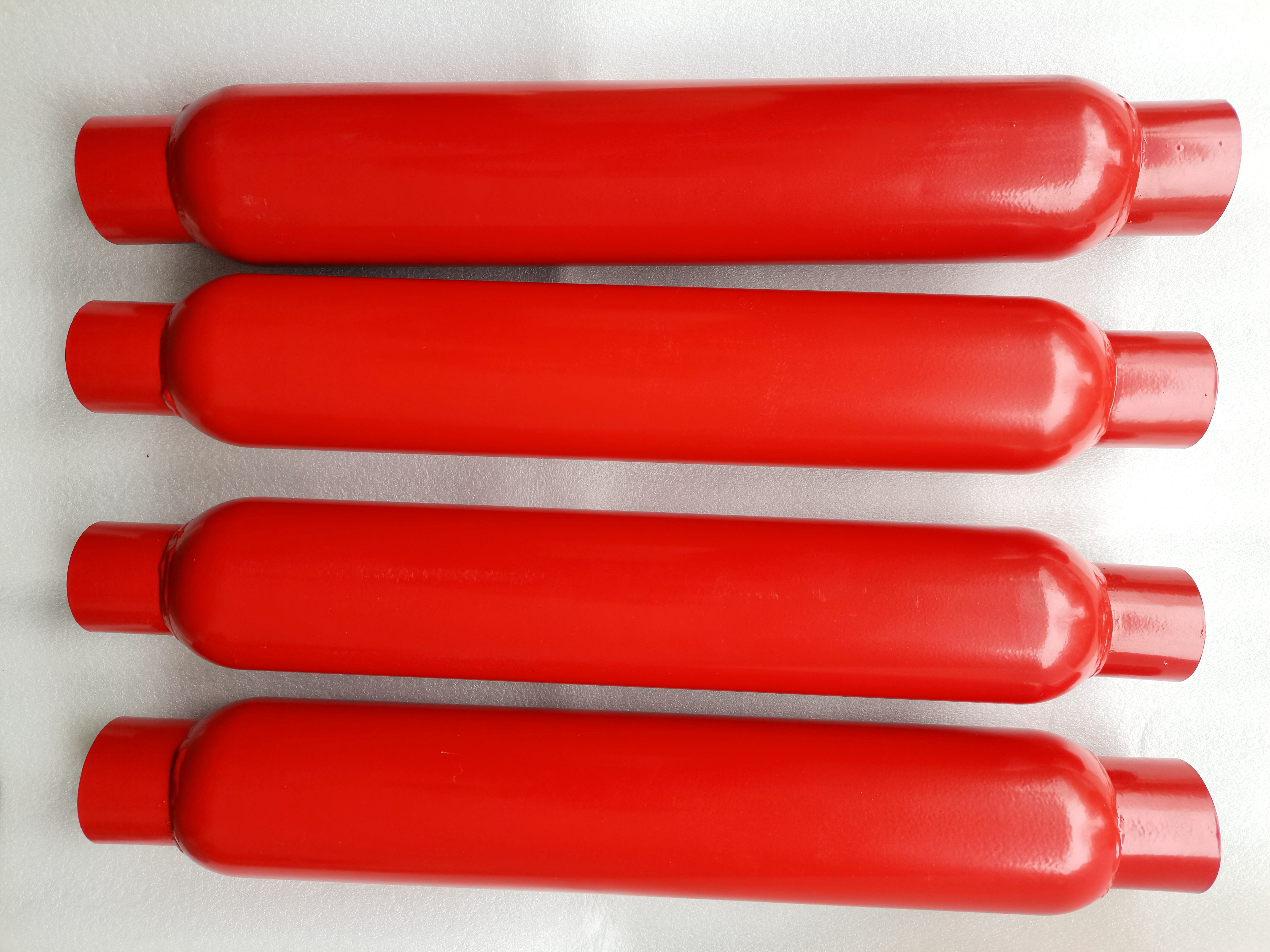 Bright Red Color Glasspack Resonator Muffler
