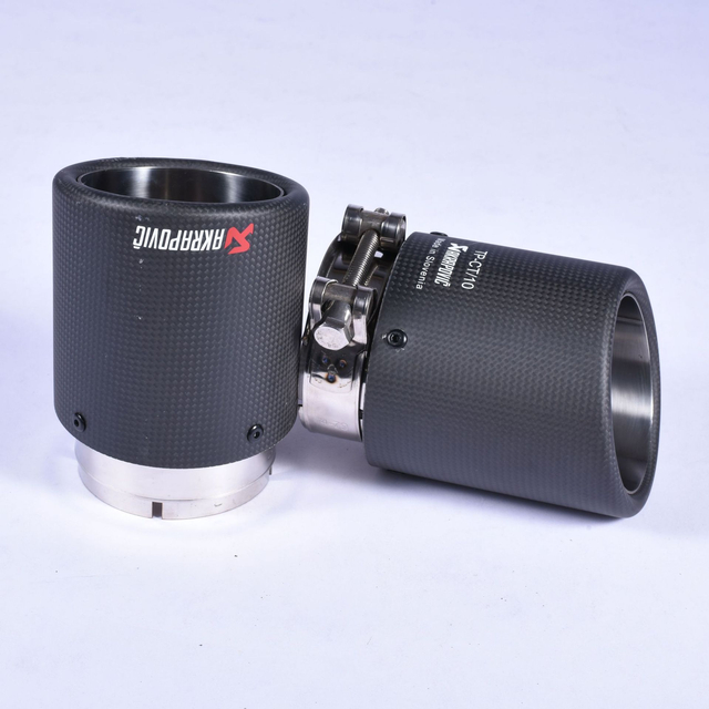 Universal Single Inlet and Outlet Carbon Fiber Exhaust Tip