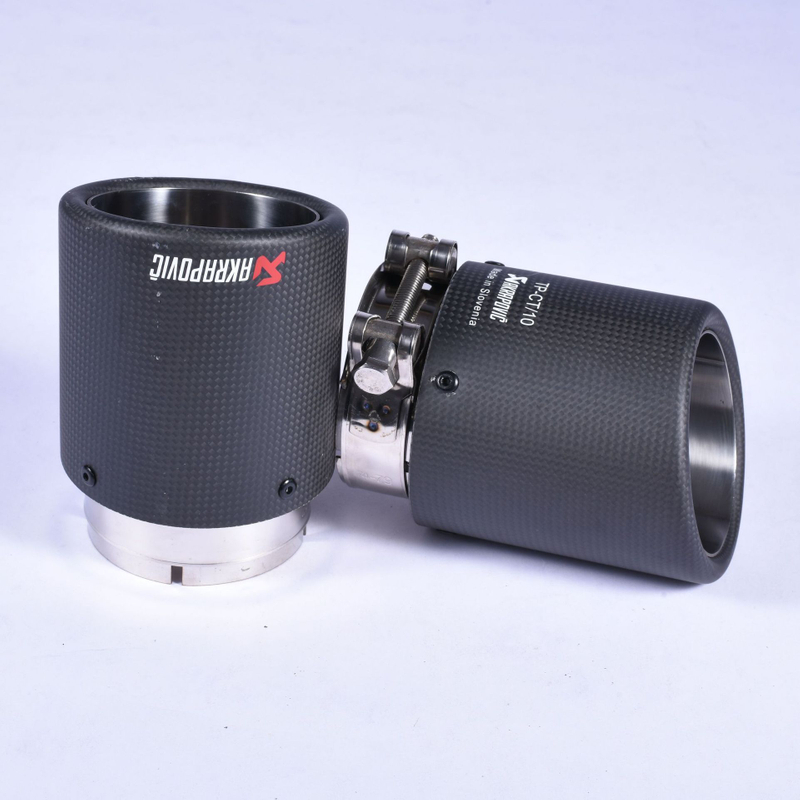 Universal Single Inlet and Outlet Carbon Fiber Exhaust Tip