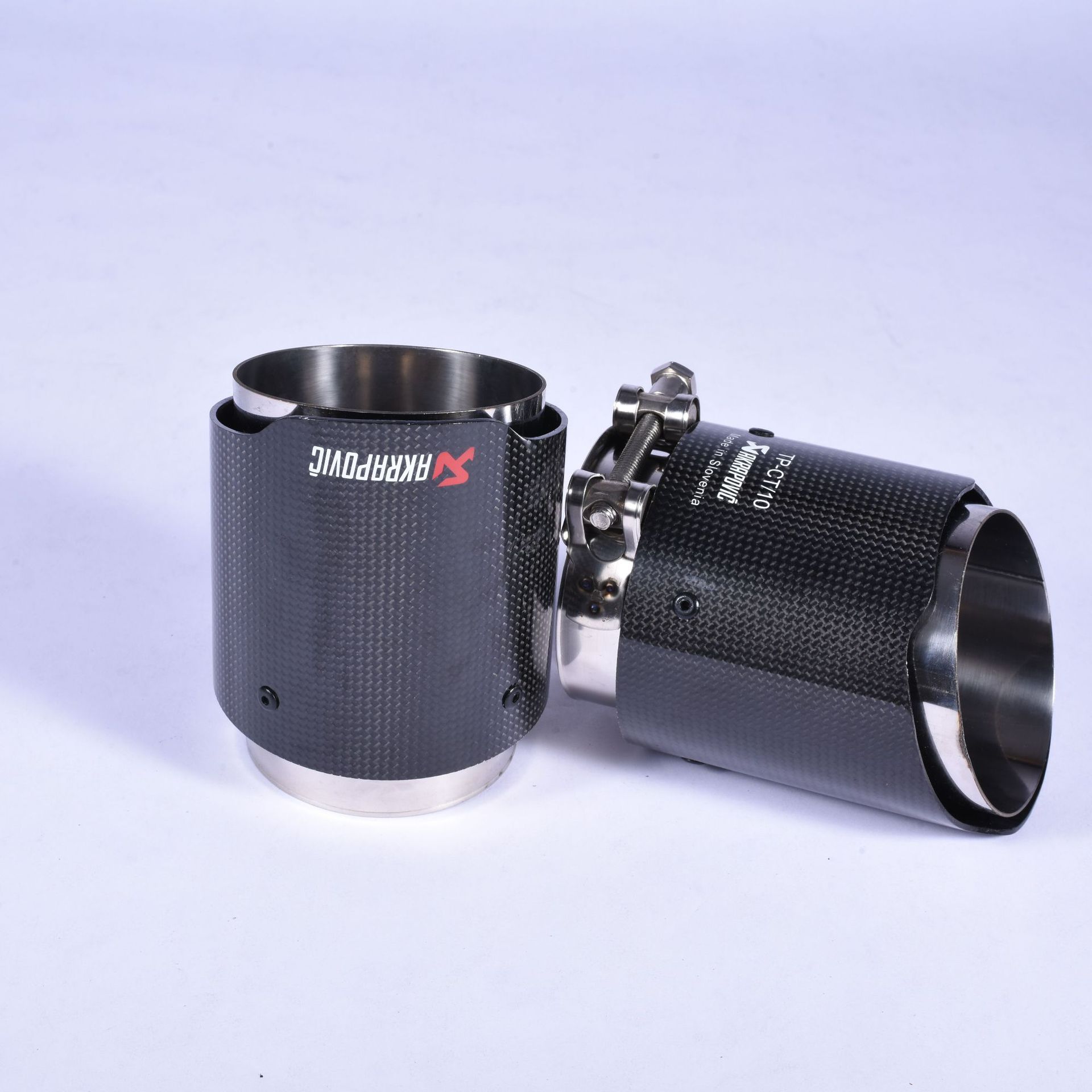 Single Inlet and Outlet Universal Carbon Fiber Exhaust Muffler Tip