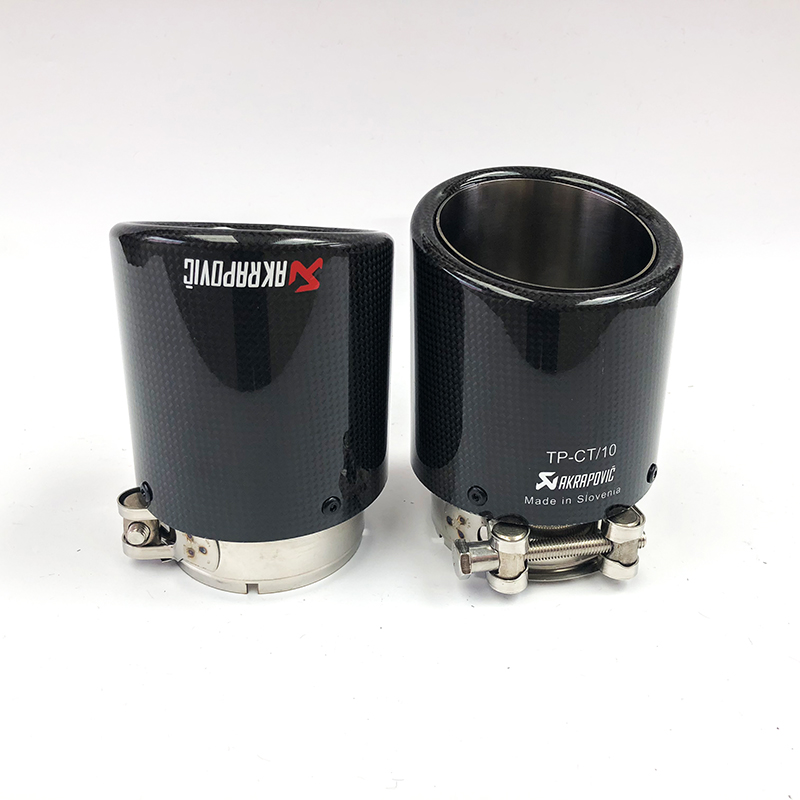Universal Single Inlet and Outlet Carbon Fiber Exhaust Tip
